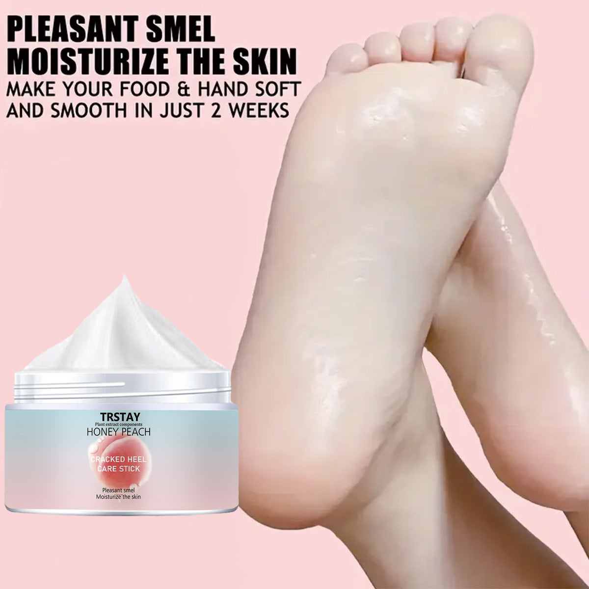 Peach Foot Cream, made from plant extracts, gently moisturizes and cares for hands and feet. Cleverly designed and consistently used, it leaves your feet soft and smooth