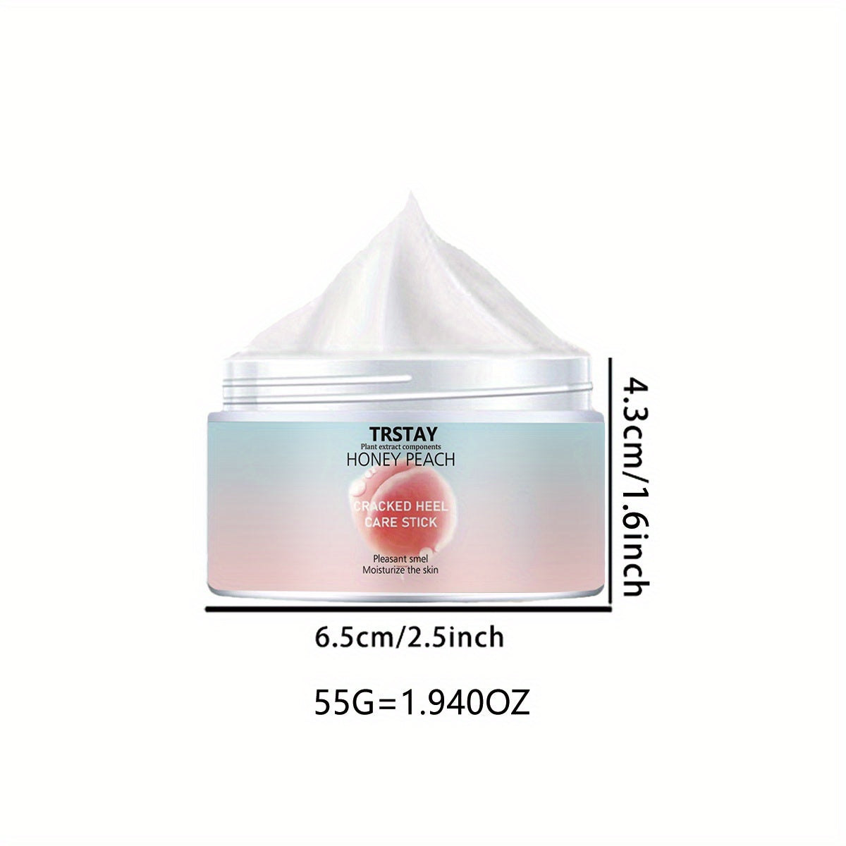 Peach Foot Cream, made from plant extracts, gently moisturizes and cares for hands and feet. Cleverly designed and consistently used, it leaves your feet soft and smooth