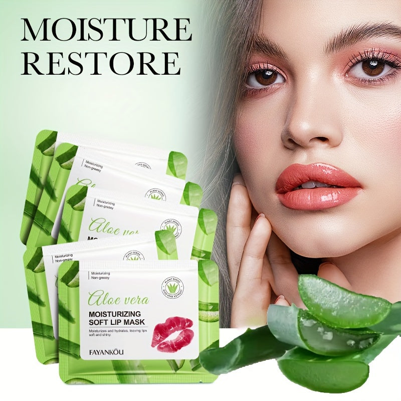 Fayankou Aloe Vera Moisturizing Lip Mask - Hydrating & Smoothing, Non-Greasy Formula for Soft, Supple Lips | Women's Daily Lip Care Treatment