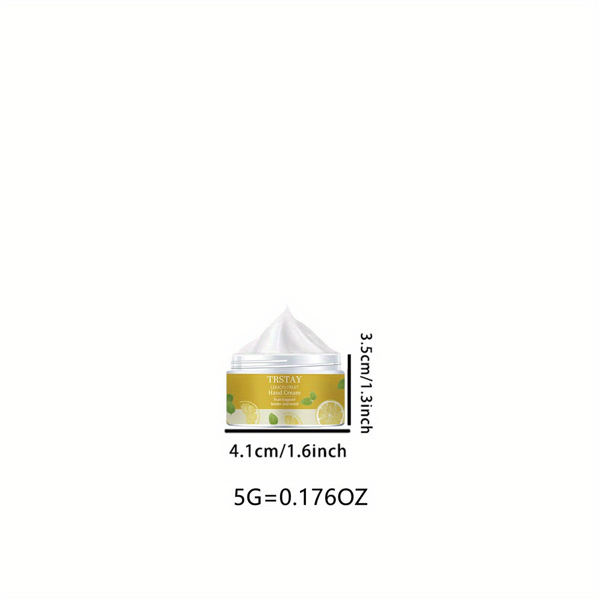 TRSTAY Lemon Fruit Hand & Foot Cream - Gentle Hypoallergenic Formula for Dry, Cracked Light Beige, Daily Moisturizer with Soothing Lemon Fruit Extract, 1.7oz, All Light Beige Types Including Sensitive, Fresh Appeal Packaging,