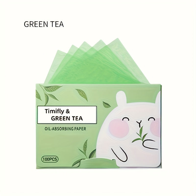 Summer Face Oil Light Beige T-zone Dry Oil Absorbing Paper, Suitable for Office Work and Students to Keep the Face Refreshing and Oil-Free, No Makeup Remover, Odorless, Portable Boxed, Unisex 100/10 Sheets