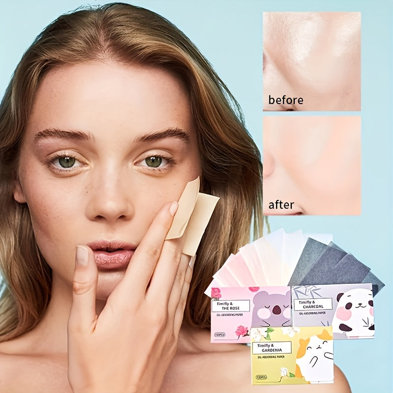 Summer Face Oil Light Beige T-zone Dry Oil Absorbing Paper, Suitable for Office Work and Students to Keep the Face Refreshing and Oil-Free, No Makeup Remover, Odorless, Portable Boxed, Unisex 100/10 Sheets