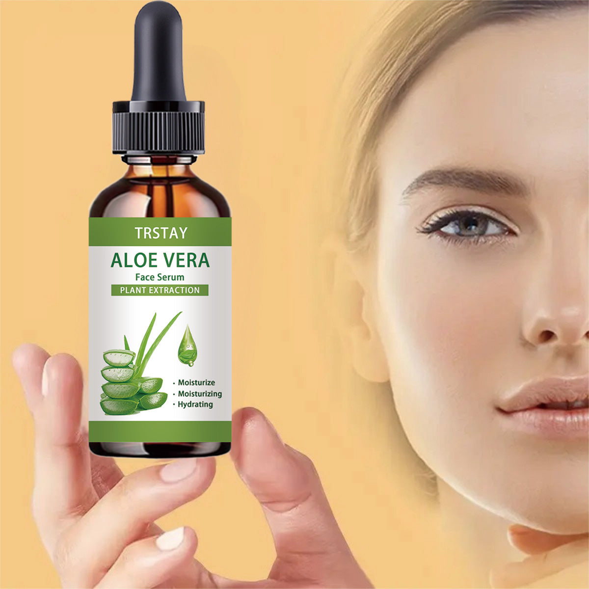 TRSTAY Aloe Vera Facial Essence with Plant Extract - Alcohol-Free Hypoallergenic Fragrance-Free Moisturizing Toner for All Light Beige Types, Soothes Irritation & Promotes Hydration, Aloe Vera Gel for Face, Skinsoothing Toner