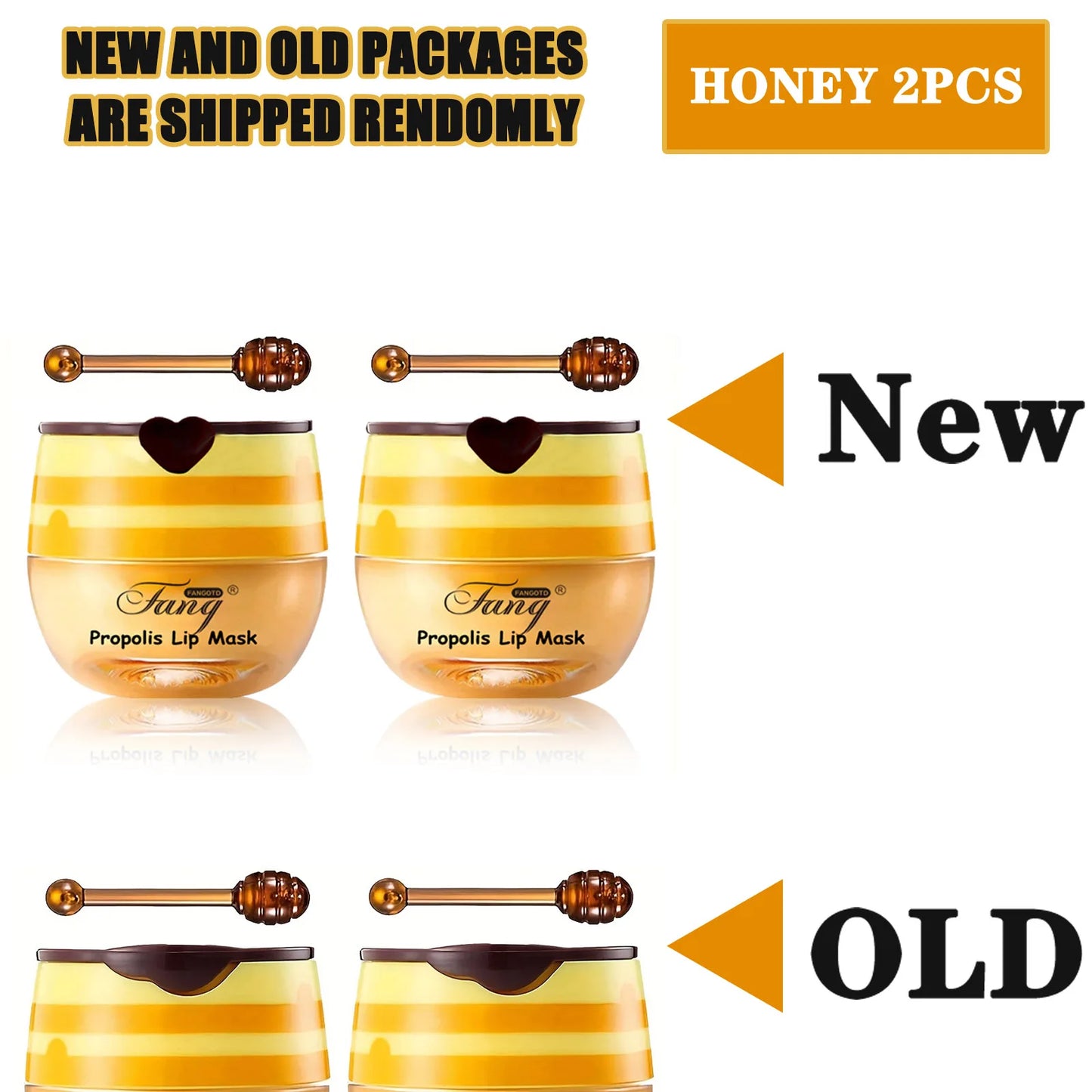 2 Pack Bee Organic Balm Lip Balm, Exfoliating & Hydrating & Prevention Dry and Cracked Lip Scrubs Lip Sleeping Mask Reduces Lip Lines