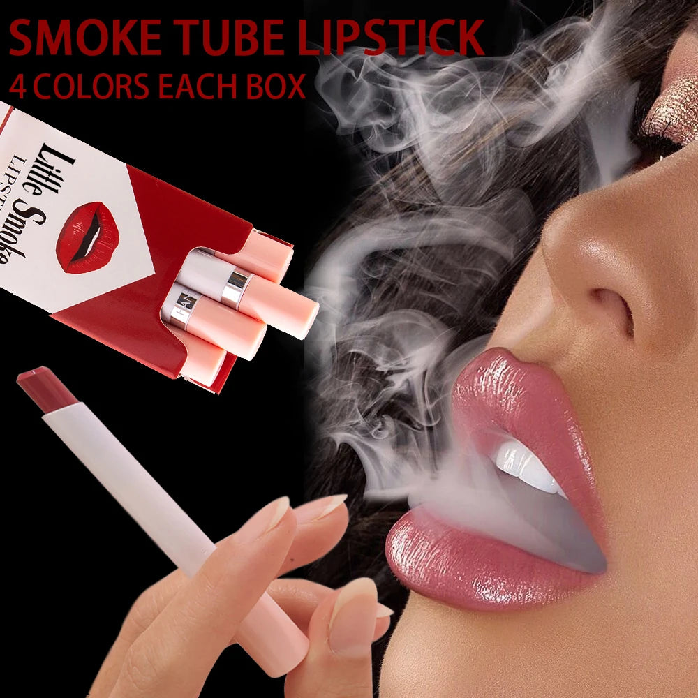 Organic matte lipstick 4pcs/set velvet small cigarette lipstick set that is not easy to fade