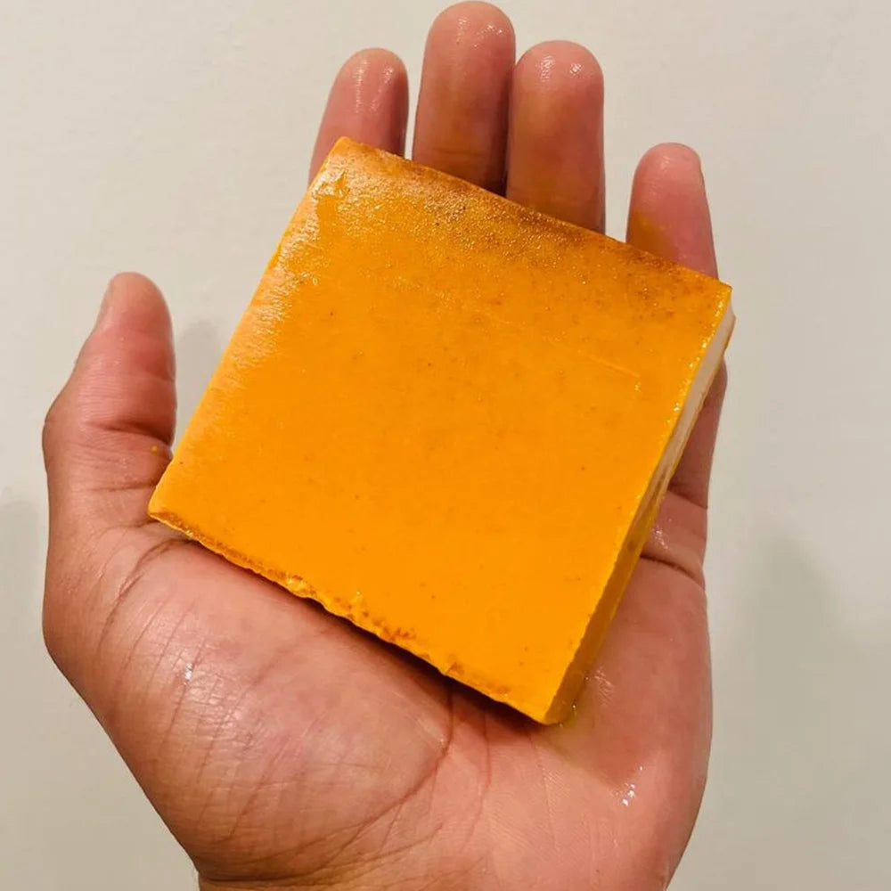 100g Organic Turmeric Hand Made Soap, Lemon Kojic Acid Soap, Shower and Facial Soap