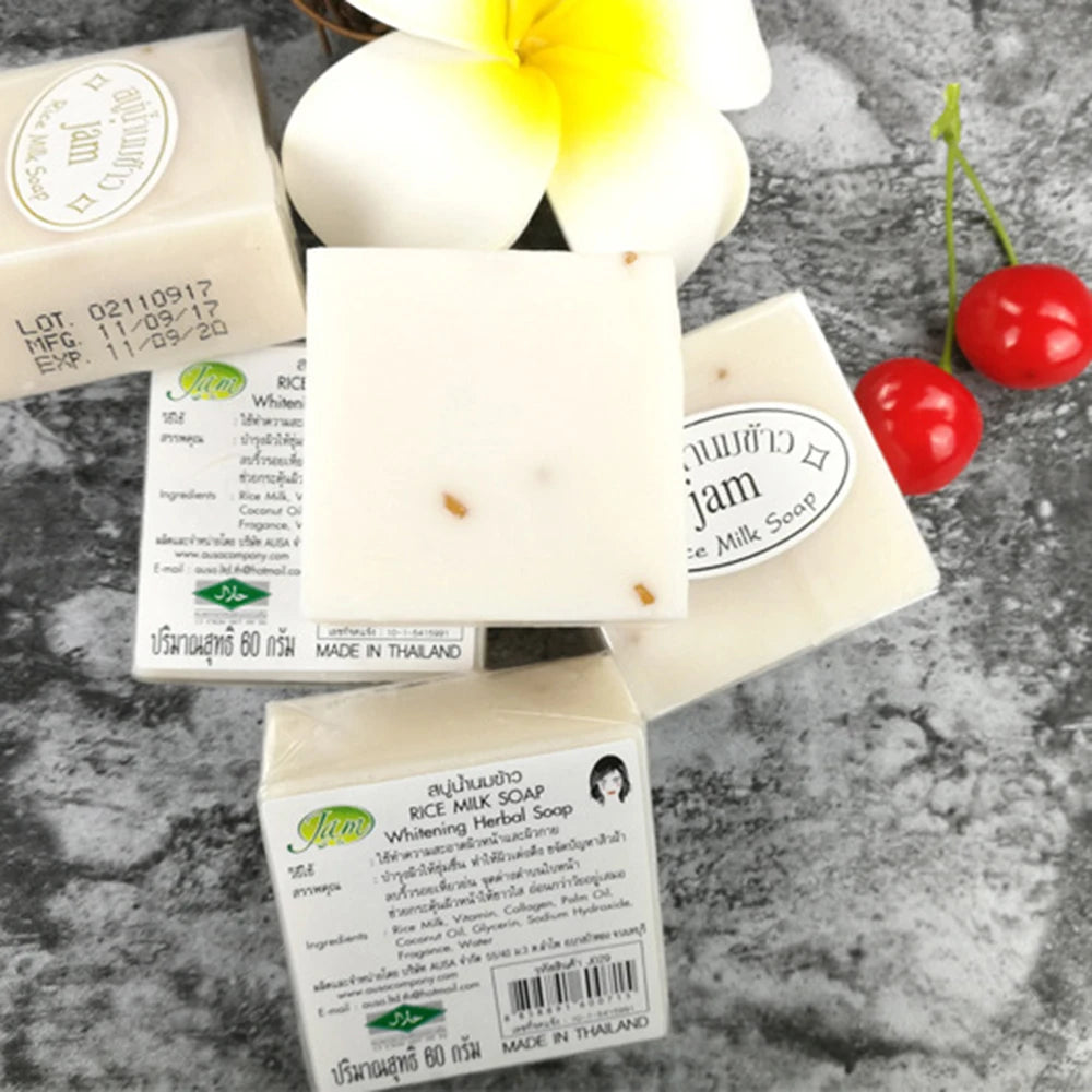 Organic Rice Milk Soap 65g Original Thailand import Rice Milk Soap soap goat milk soap Handmade soap for face