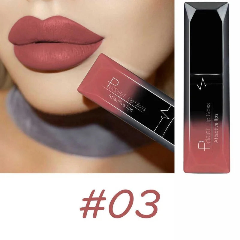 Organic Lip Makeup 17 Color Sexy Matte Long Lasting Lip Gloss Liquid Lipstick Lip Cream