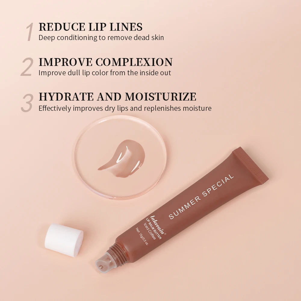 Summer Lip Balm Moisturizing Mirror Lip Gloss Lip Vanilla Mint Iced Coffee Cake Smell Lipstick Transparent Lip Oil Makeup