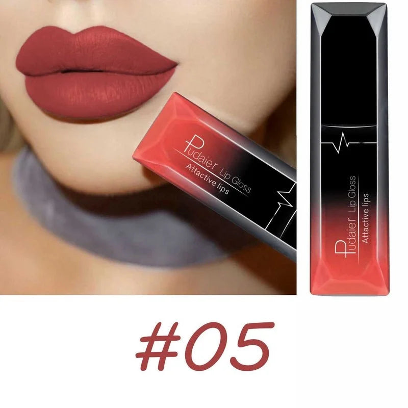 Organic Lip Makeup 17 Color Sexy Matte Long Lasting Lip Gloss Liquid Lipstick Lip Cream