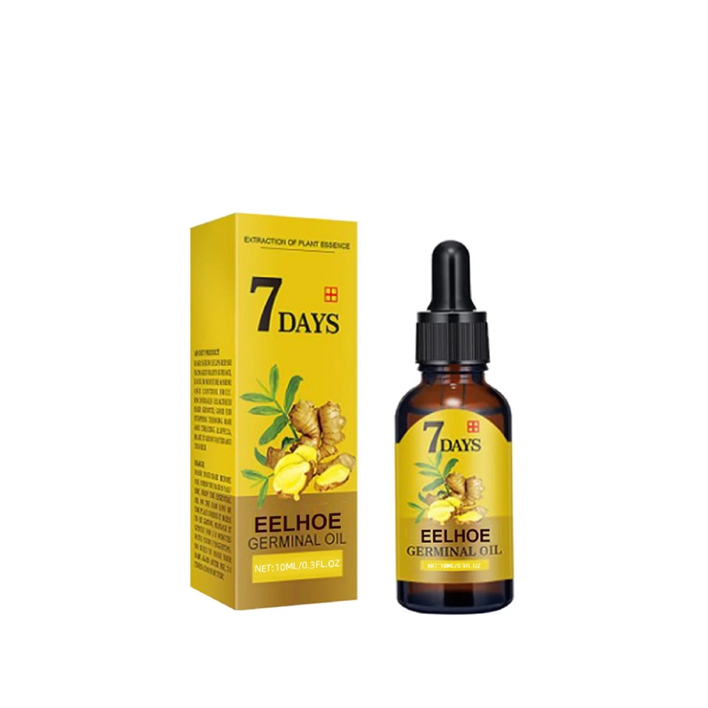 Organic Ginger Hair Care Oil Hair Roots Scalp Treatment Improve Androgenetic Alopecia Scalp Treatment Serum Strengthen Hair Roots