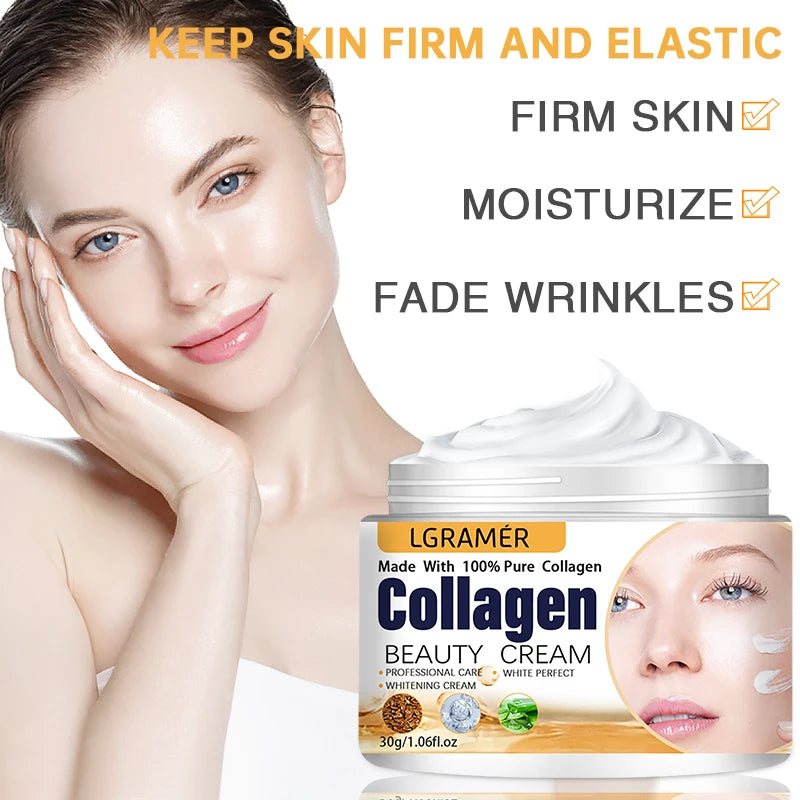 Organic Anti Wrinkle Cream Eye Cream Face Moisturizer Anti Aging Face Lifting Nourishing Repair Collagen Boost Cream Korean Essence