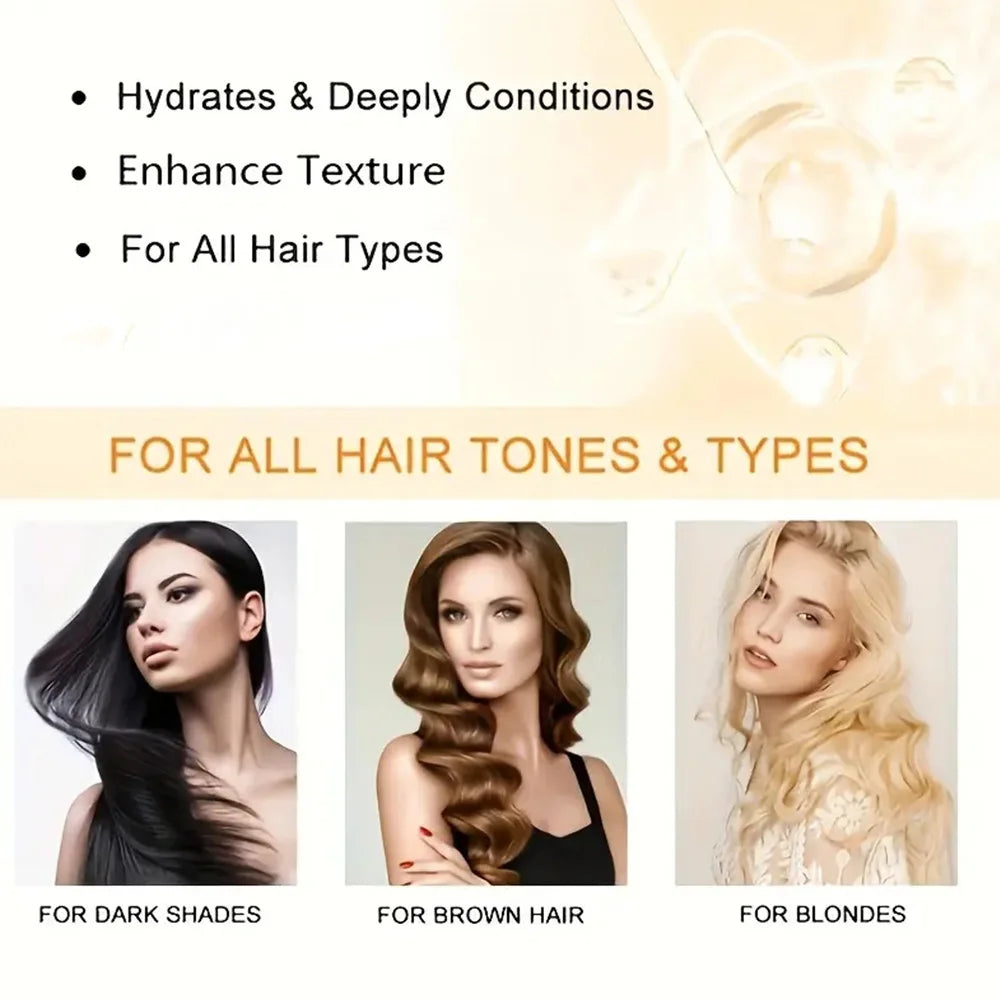 Organic Keratin Hair Mask Repair Damaged Hair Restore Shine Hair Mask Moisturizer Conditioner Soft Smooth Frizz Damaged Hair Care