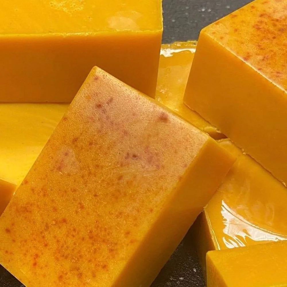 100g Organic Turmeric Hand Made Soap, Lemon Kojic Acid Soap, Shower and Facial Soap
