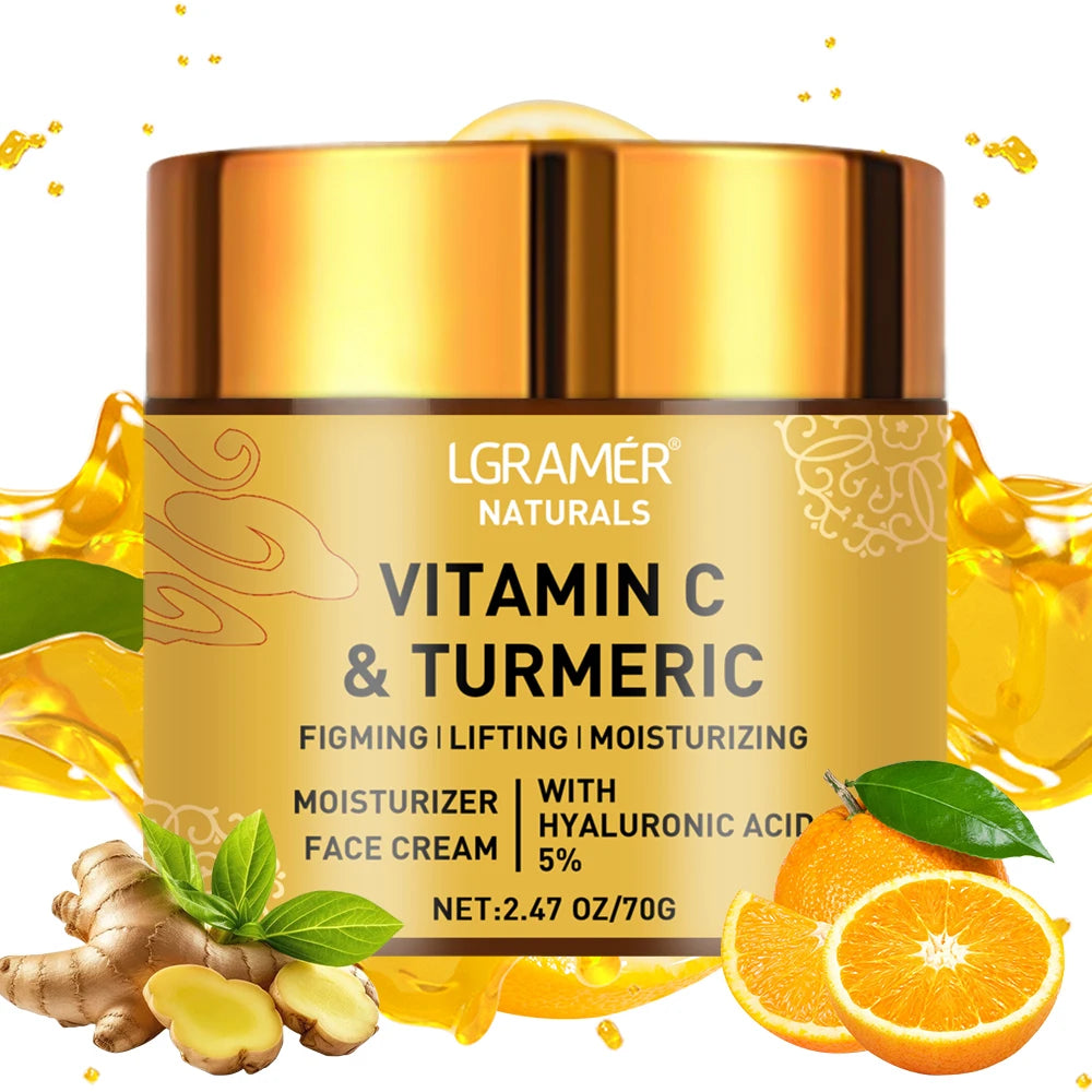 Organic Turmeric Vitamin C Face cream Retinol Moisturizing Firming Hyaluronic Lightening Repairing Smooth Skincare Whitening Creams