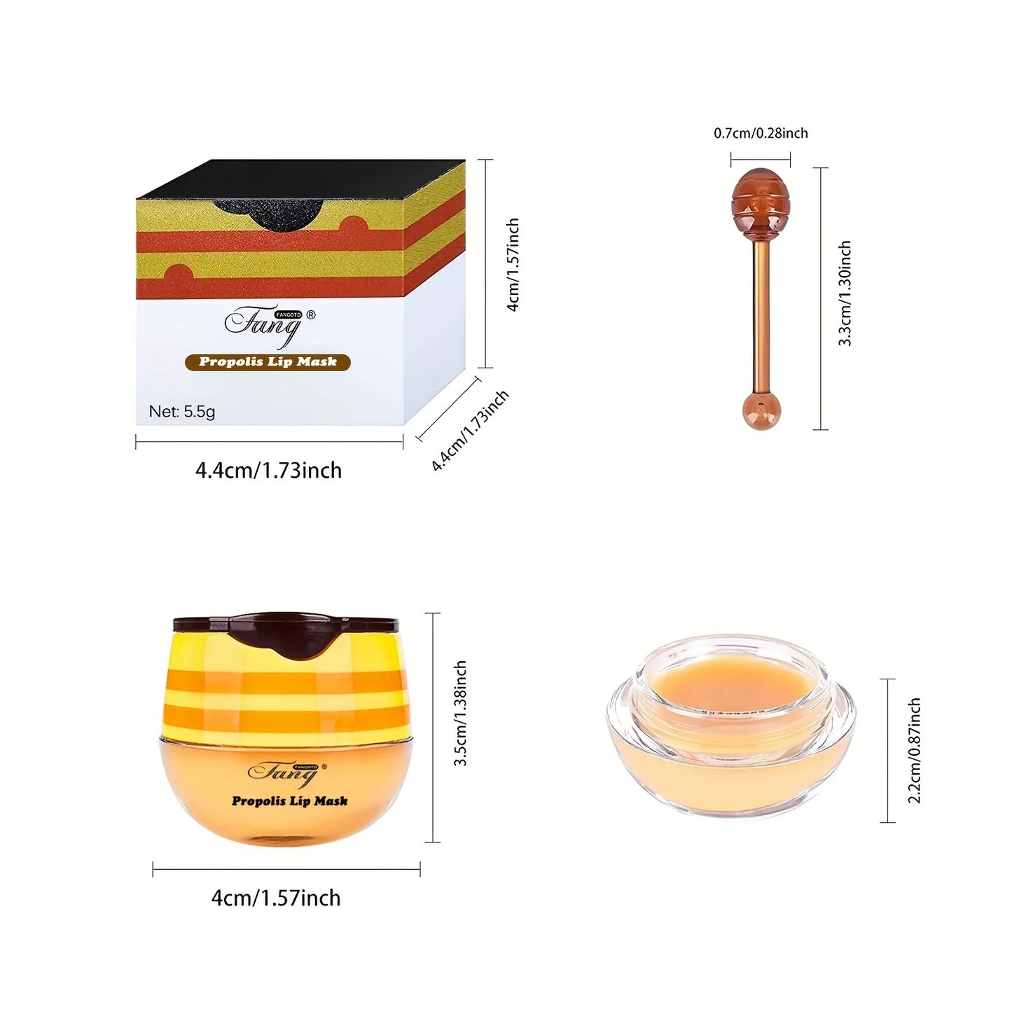 2 Pack Bee Organic Balm Lip Balm, Exfoliating & Hydrating & Prevention Dry and Cracked Lip Scrubs Lip Sleeping Mask Reduces Lip Lines