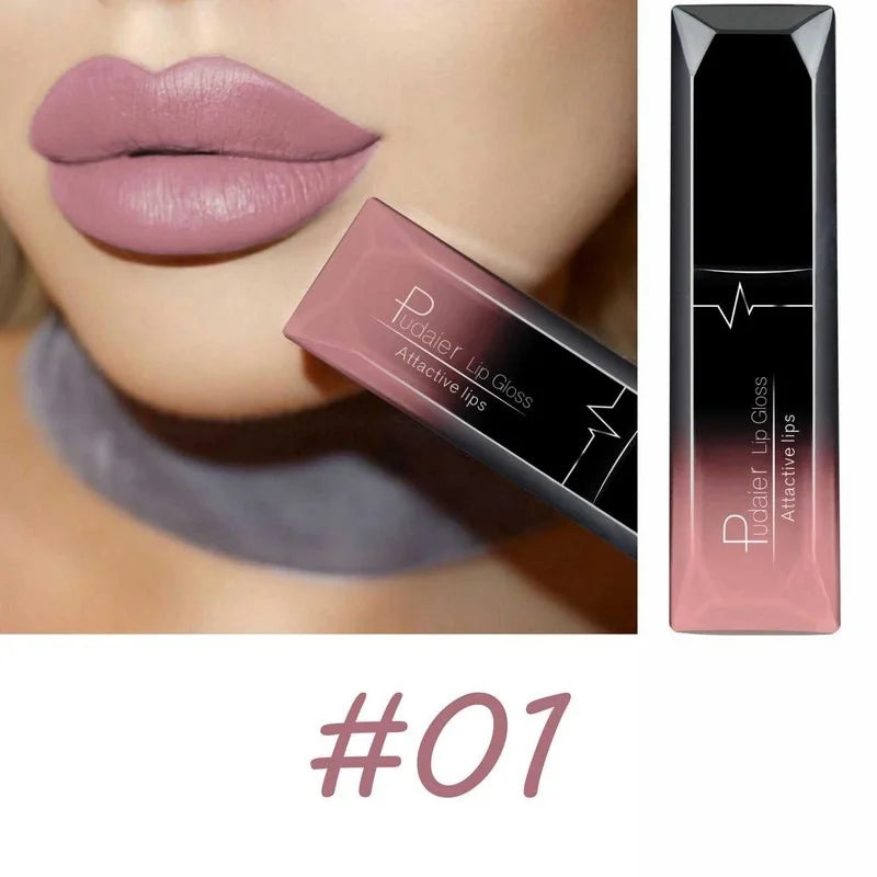 Organic Lip Makeup 17 Color Sexy Matte Long Lasting Lip Gloss Liquid Lipstick Lip Cream