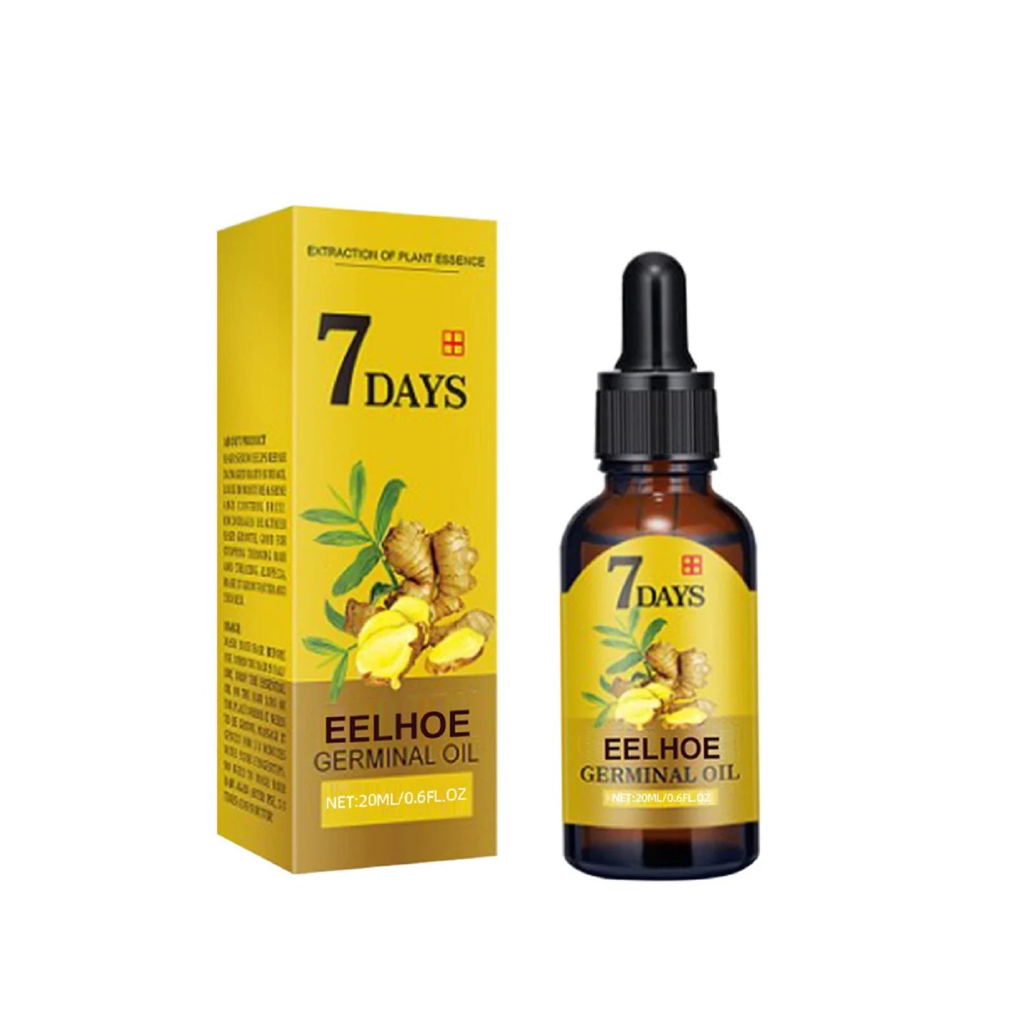 Organic Ginger Hair Care Oil Hair Roots Scalp Treatment Improve Androgenetic Alopecia Scalp Treatment Serum Strengthen Hair Roots