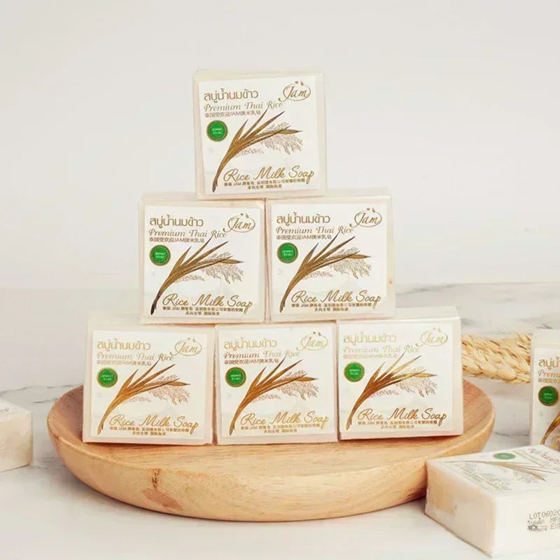 Organic Handmade JAM Rice Milk Goat Milk Soap Skin Lightening Beauty Soap