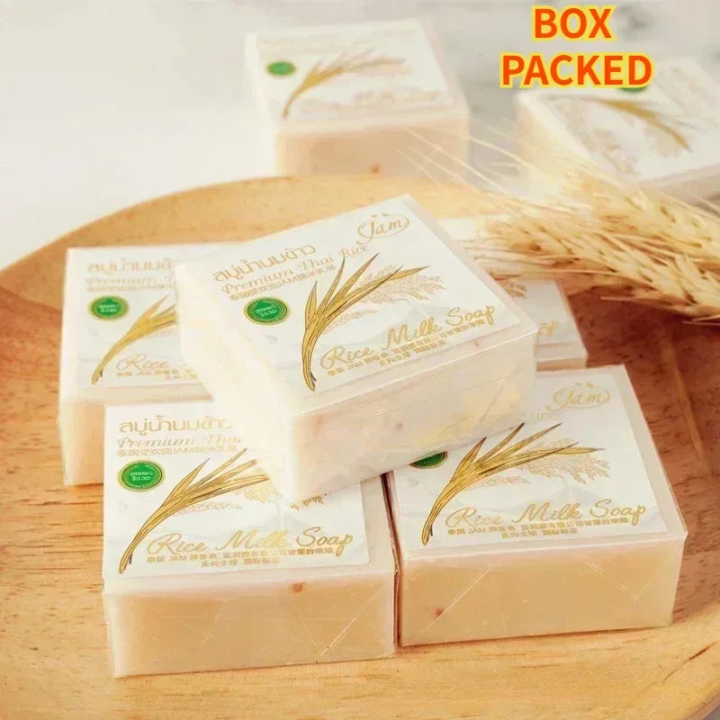 Organic Handmade JAM Rice Milk Goat Milk Soap Skin Lightening Beauty Soap