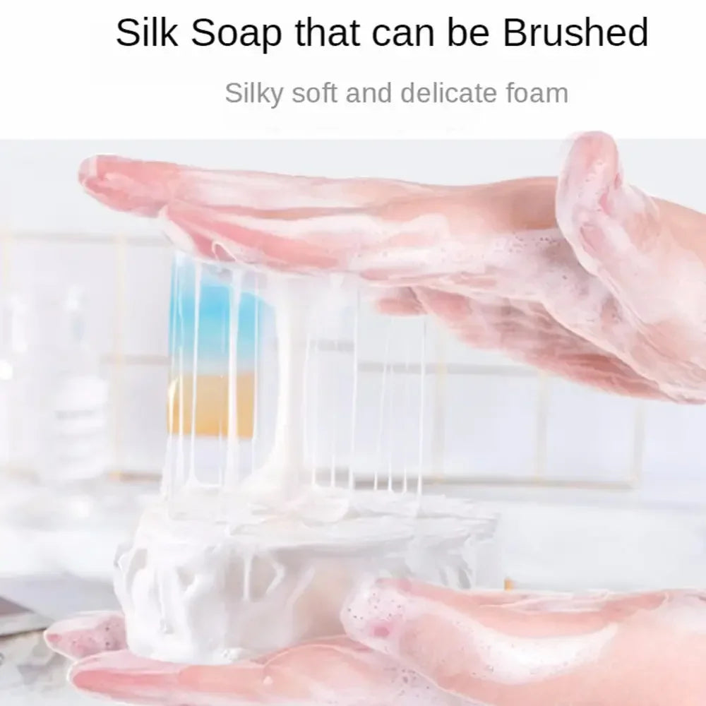 Organic Goat Milk Silk Handmade Soap 60g Moisturizing Skin Care Cleansing Facial Soap Remove Acne Remove Shrink Face Cleaner Body Wash