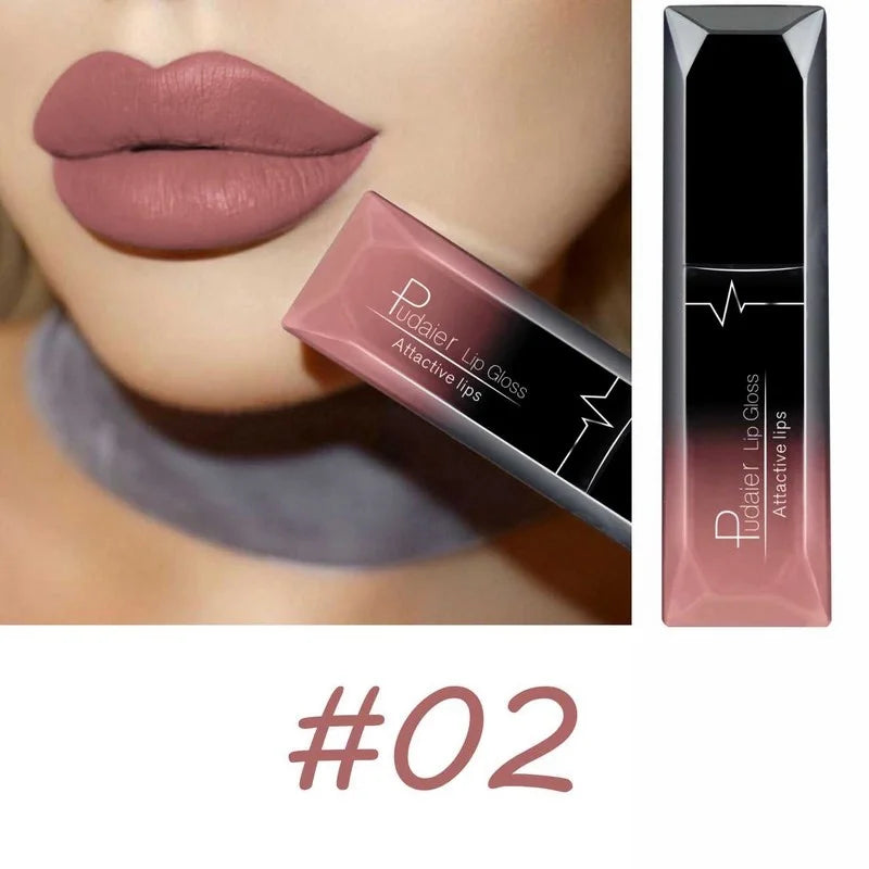 Organic Lip Makeup 17 Color Sexy Matte Long Lasting Lip Gloss Liquid Lipstick Lip Cream