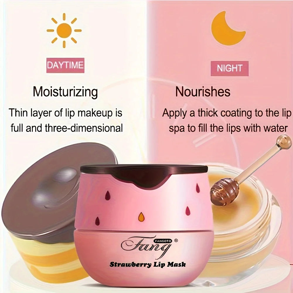 2 Pack Bee Organic Balm Lip Balm, Exfoliating & Hydrating & Prevention Dry and Cracked Lip Scrubs Lip Sleeping Mask Reduces Lip Lines