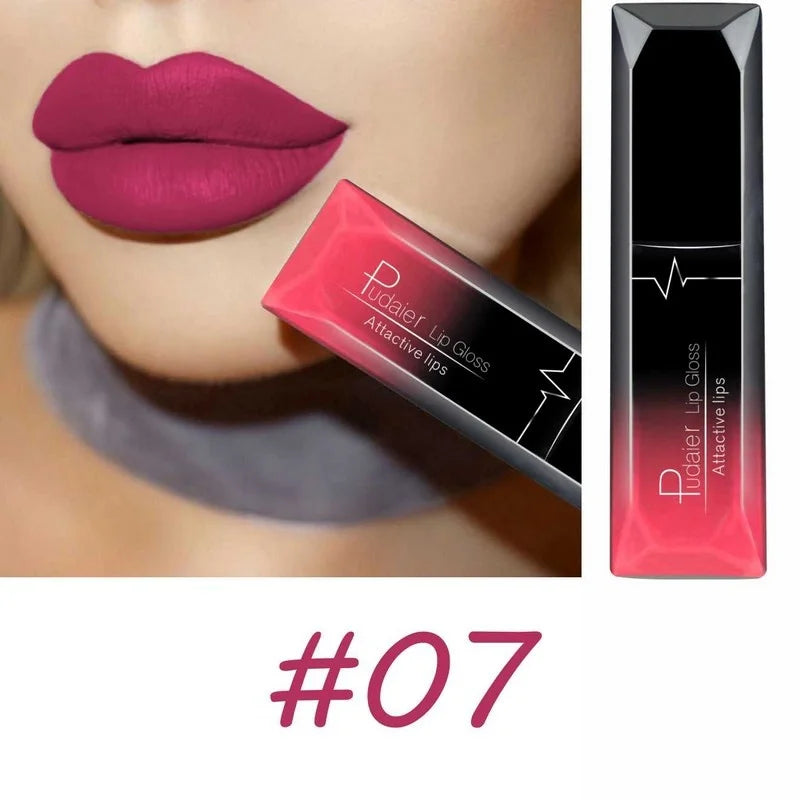 Organic Lip Makeup 17 Color Sexy Matte Long Lasting Lip Gloss Liquid Lipstick Lip Cream