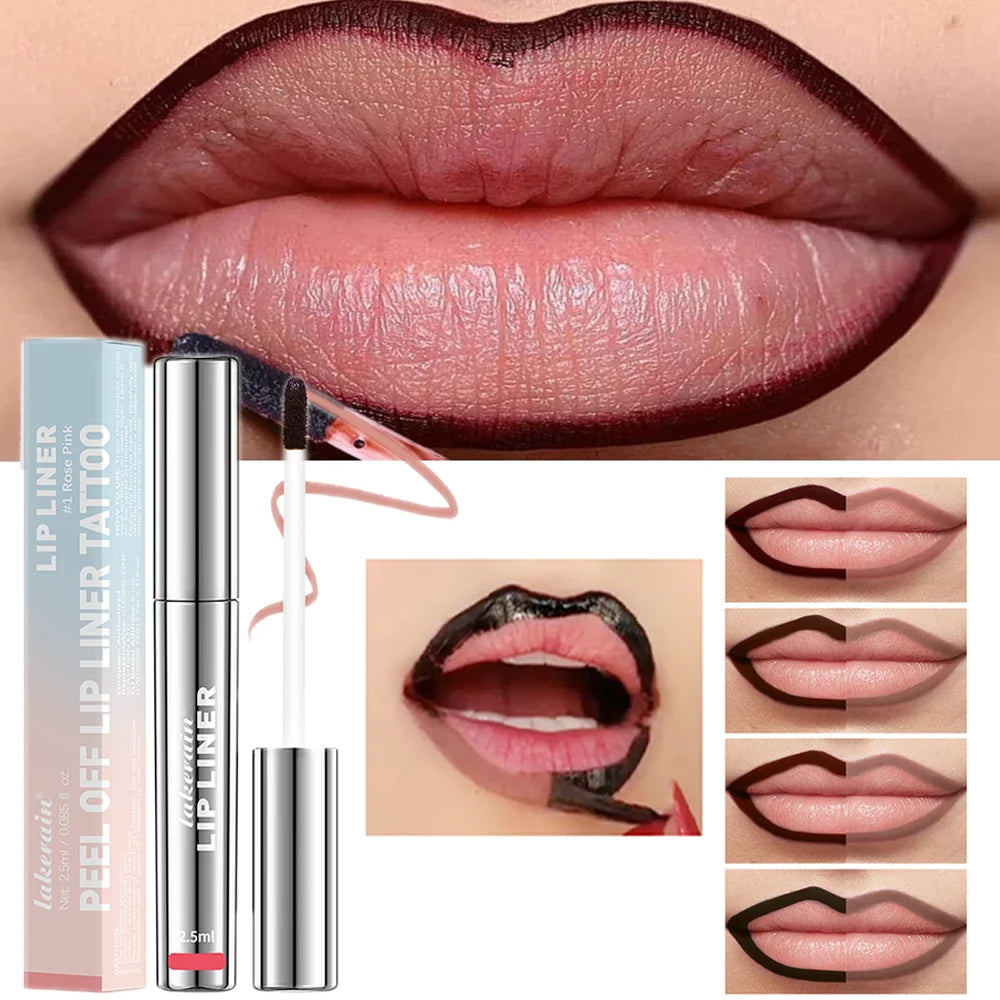 Organic waterproof Lip Liner Peel Off Tattoo