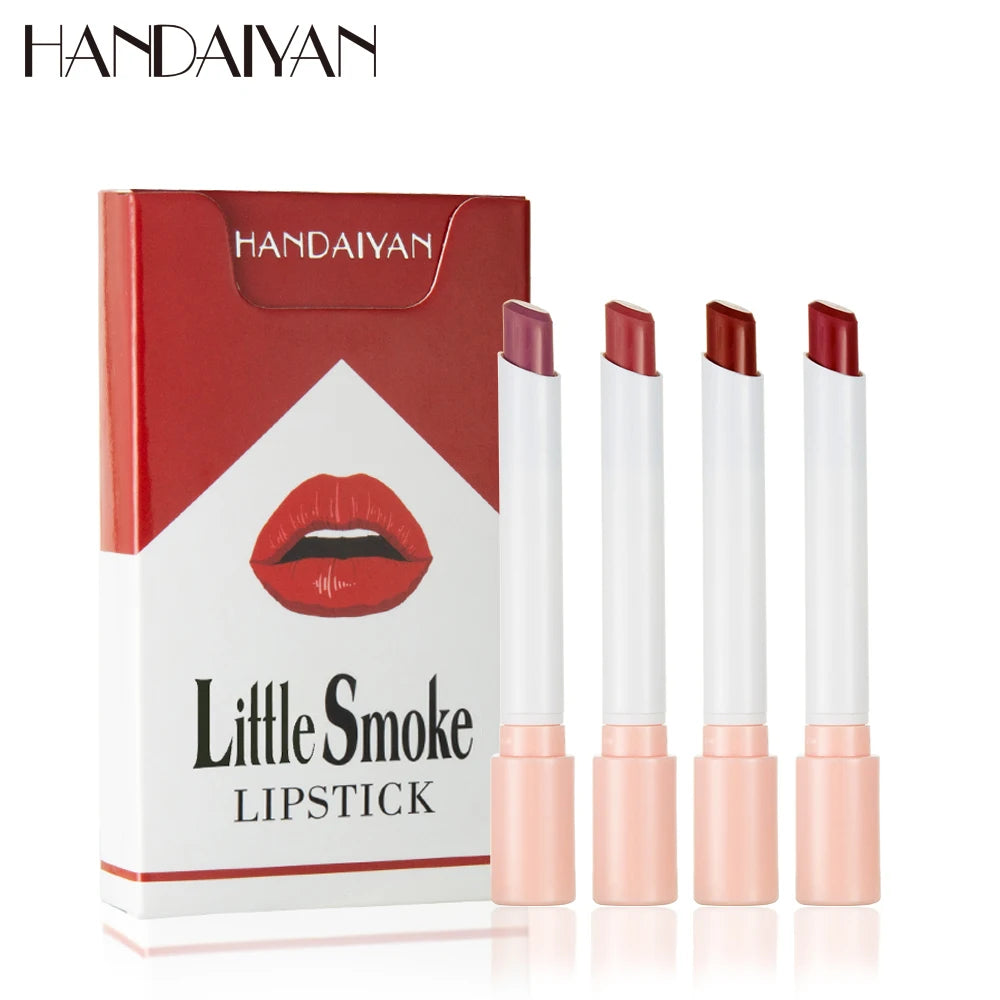 Organic matte lipstick 4pcs/set velvet small cigarette lipstick set that is not easy to fade