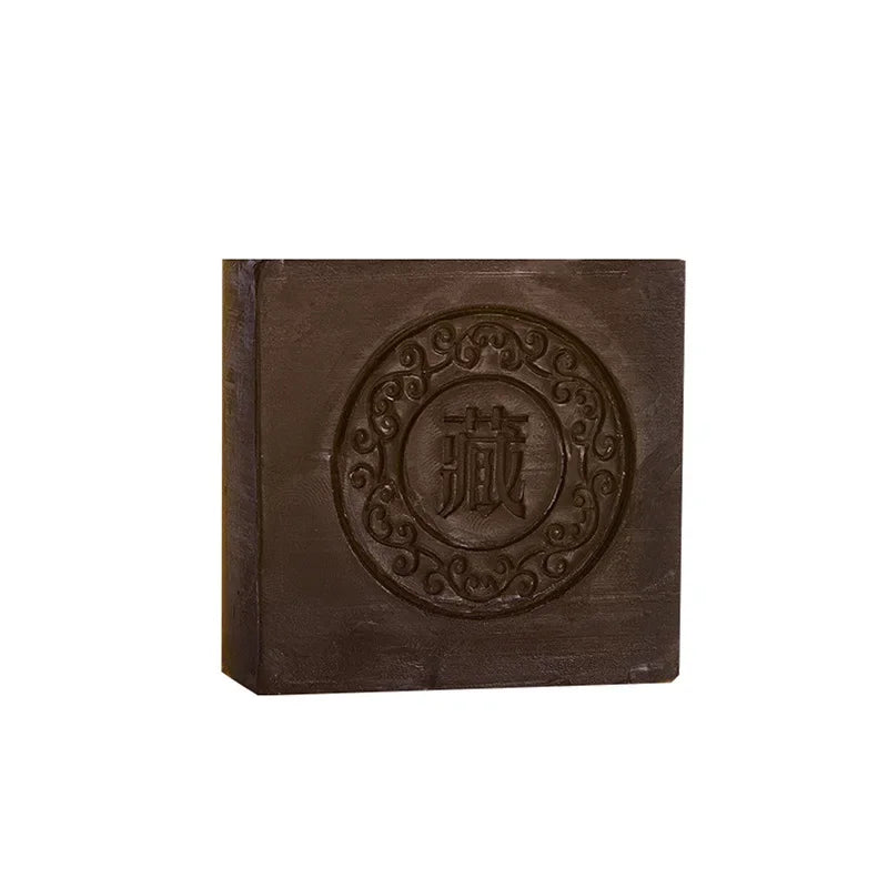Organic Tibetan Ancient Soap Black Soap Handmade Soap Face Clean Anti-Acne Remove Blackheads Chinese Herbal Soap with Cordyceps Sinensis