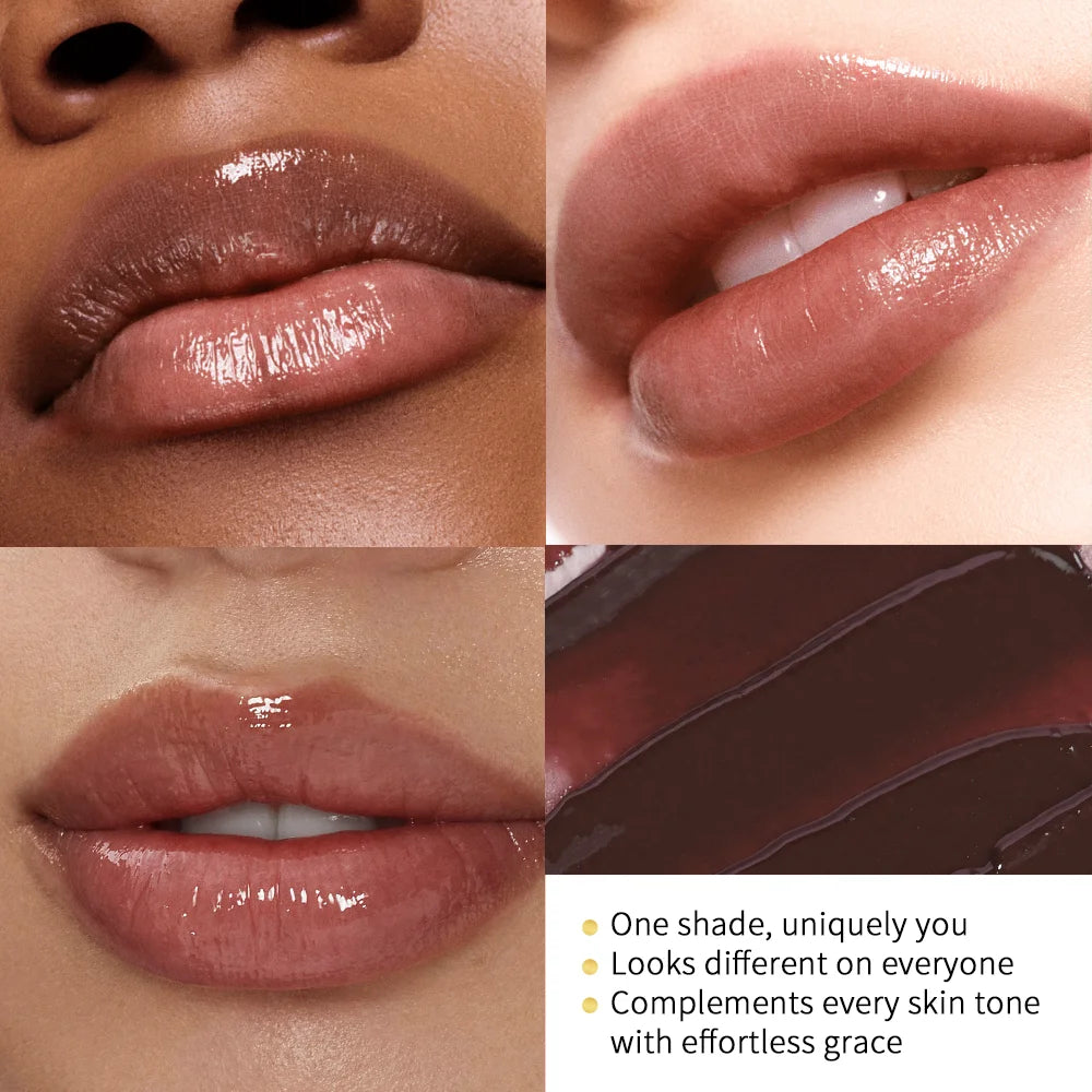 Organic Black Honey Lipstick Long Lasting Moisturizing Natural Lip Plumper Makeup Lip Plumping Gloss Cosmetics Exfoliating for Lip