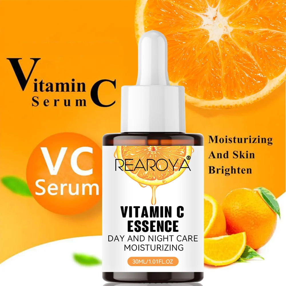 Organic Vitamin C Face Essence Lifting Firming Fade Fine Lines Whitening Brighten Moisturizing Nourish Day and Night Cream Skin Care