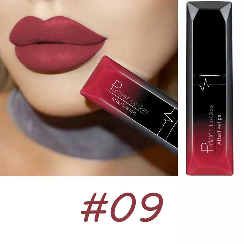 Organic Lip Makeup 17 Color Sexy Matte Long Lasting Lip Gloss Liquid Lipstick Lip Cream