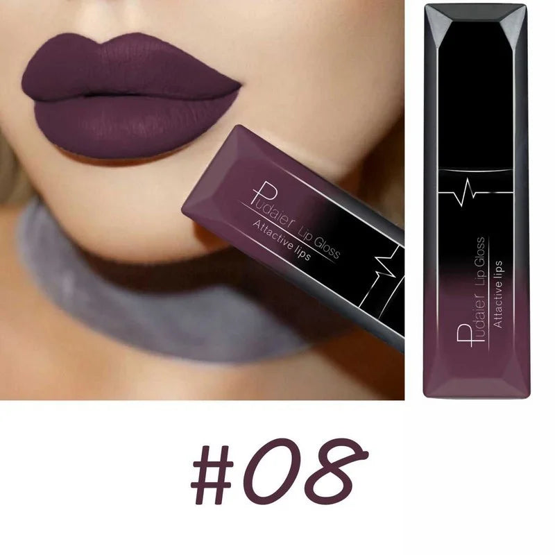 Organic Lip Makeup 17 Color Sexy Matte Long Lasting Lip Gloss Liquid Lipstick Lip Cream