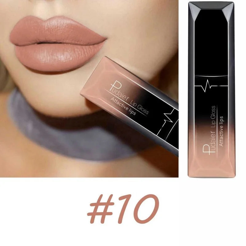 Organic Lip Makeup 17 Color Sexy Matte Long Lasting Lip Gloss Liquid Lipstick Lip Cream