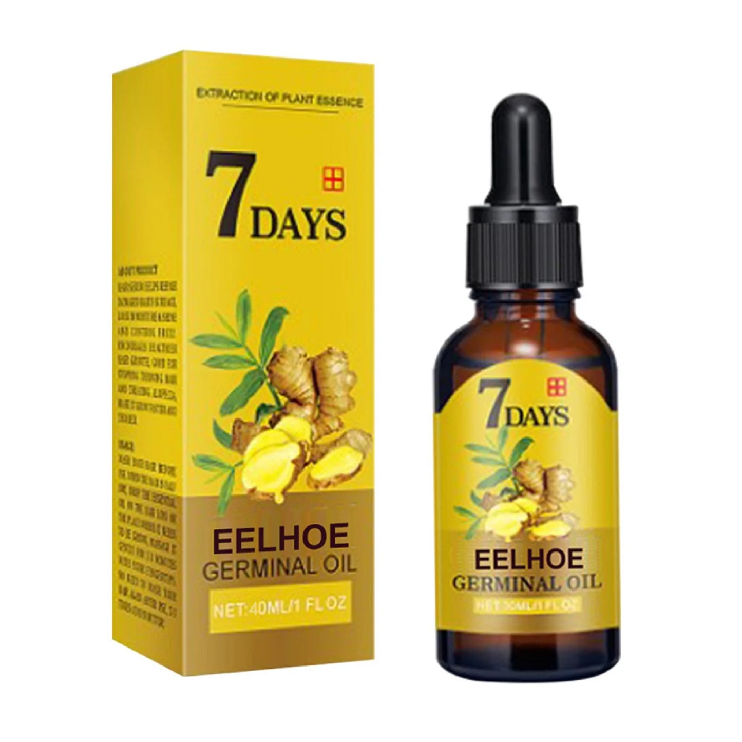 Organic Ginger Hair Care Oil Hair Roots Scalp Treatment Improve Androgenetic Alopecia Scalp Treatment Serum Strengthen Hair Roots
