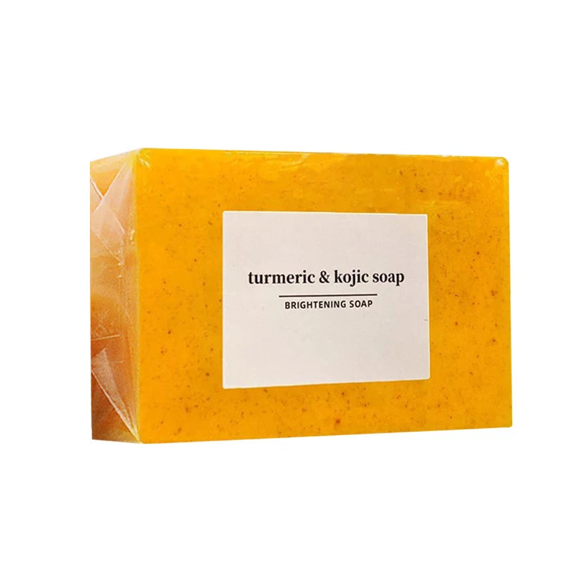 (1/2/4/6Pcs) Organic Turmeric Kojic Acid Handmade Soap Scrub for Exfoliation, Moisturizing, Deep Cleansing, Spot Removal, Acne Removal