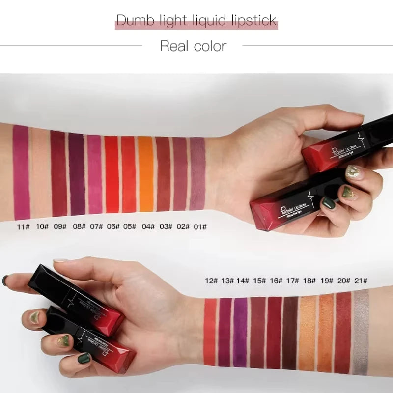 Organic Lip Makeup 17 Color Sexy Matte Long Lasting Lip Gloss Liquid Lipstick Lip Cream