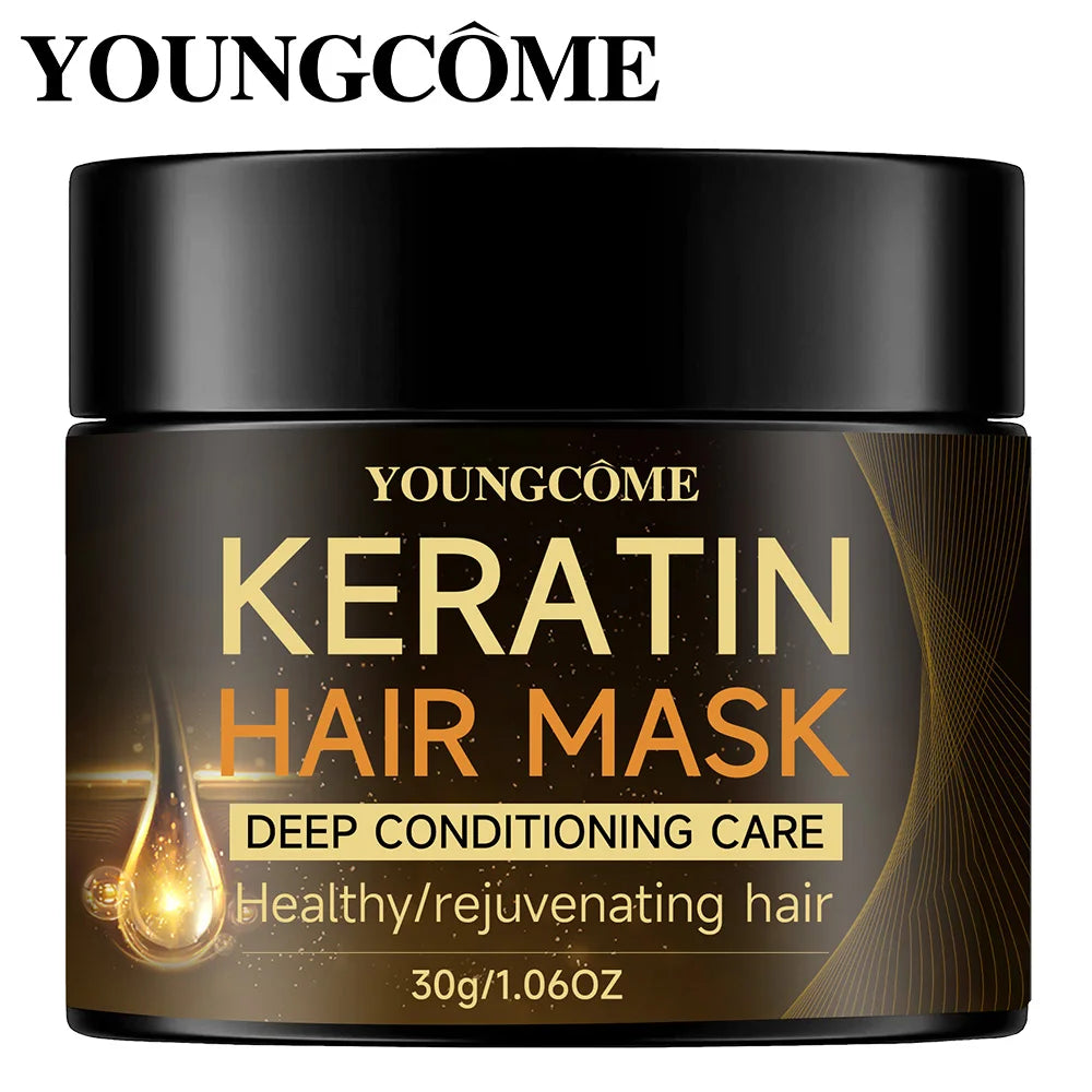 Organic Keratin Hair Mask Repair Damaged Hair Restore Shine Hair Mask Moisturizer Conditioner Soft Smooth Frizz Damaged Hair Care