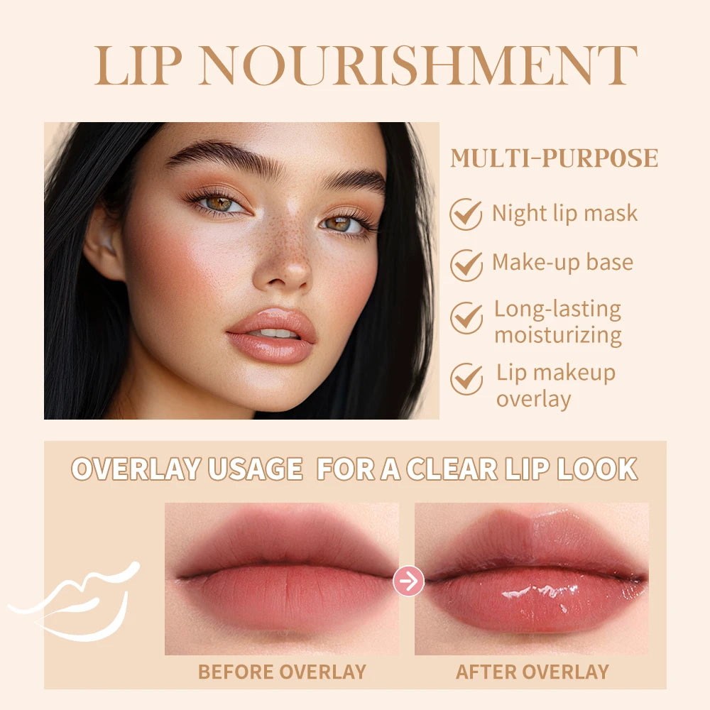 Summer Lip Balm Moisturizing Mirror Lip Gloss Lip Vanilla Mint Iced Coffee Cake Smell Lipstick Transparent Lip Oil Makeup