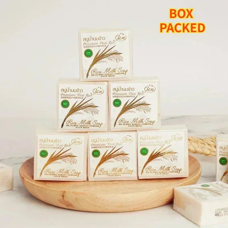 Organic Handmade JAM Rice Milk Goat Milk Soap Skin Lightening Beauty Soap