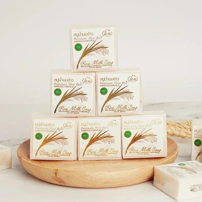 Organic Handmade JAM Rice Milk Goat Milk Soap Skin Lightening Beauty Soap