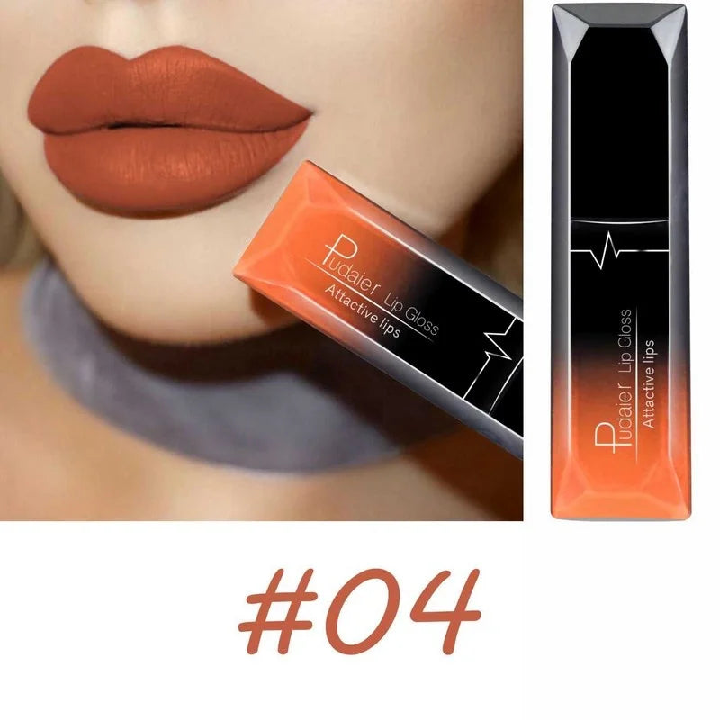Organic Lip Makeup 17 Color Sexy Matte Long Lasting Lip Gloss Liquid Lipstick Lip Cream