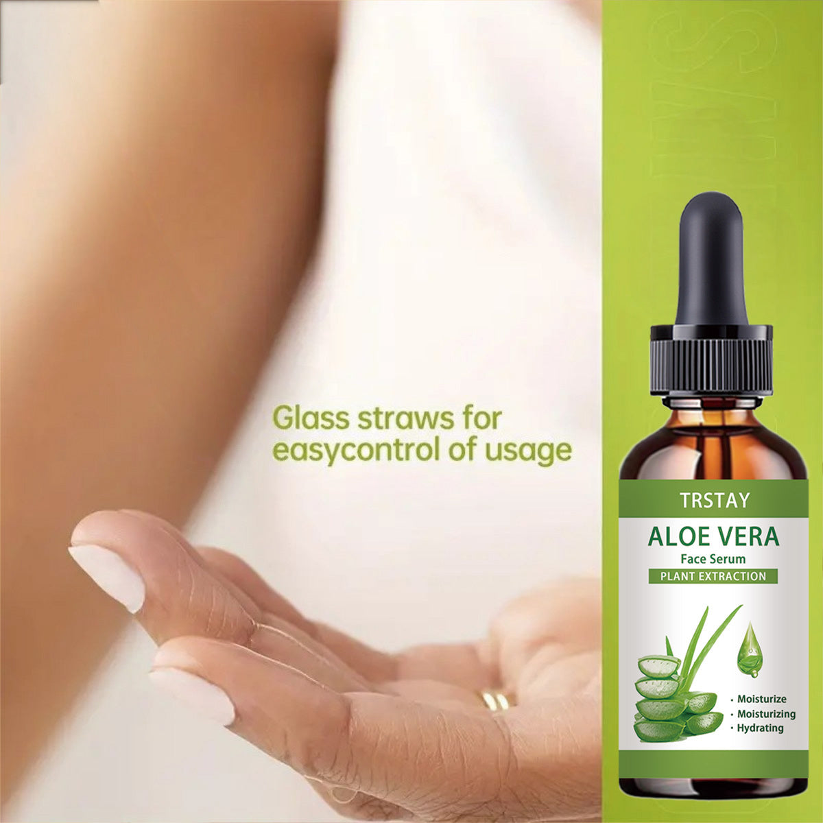 TRSTAY Aloe Vera Facial Essence with Plant Extract - Alcohol-Free Hypoallergenic Fragrance-Free Moisturizing Toner for All Light Beige Types, Soothes Irritation & Promotes Hydration, Aloe Vera Gel for Face, Skinsoothing Toner