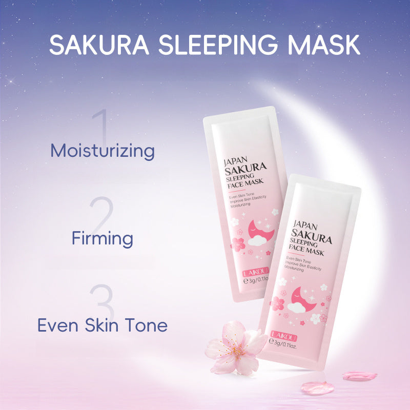 Cherry Blossom Sleeping Mask, a Travel Essential, Is a Leave-On, Overnight Hydration And Moisturizing Treatment That Brightens And Firms The Skin, Enhancing Complexion. It'S Available in a Portable Travel Size.