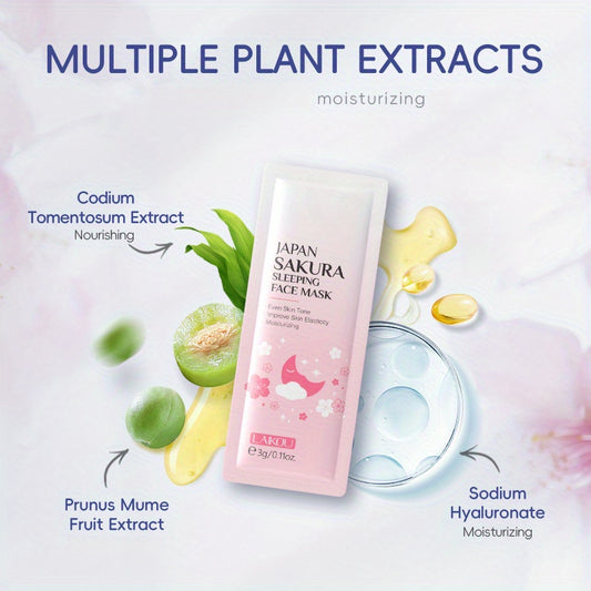 Cherry Blossom Sleeping Mask, a Travel Essential, Is a Leave-On, Overnight Hydration And Moisturizing Treatment That Brightens And Firms The Skin, Enhancing Complexion. It'S Available in a Portable Travel Size.