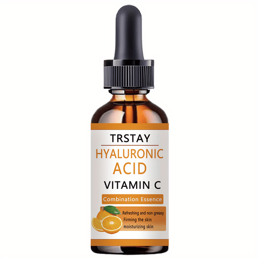 TRSTAY Hyaluronic Acid Vitamin C Complex Essence - Fresh & Non-Greasy Firming Moisturizer, Combination Essence for All Light Beige Types, Brightens & Evens Light Beige, Mild Formula with Orange Scent