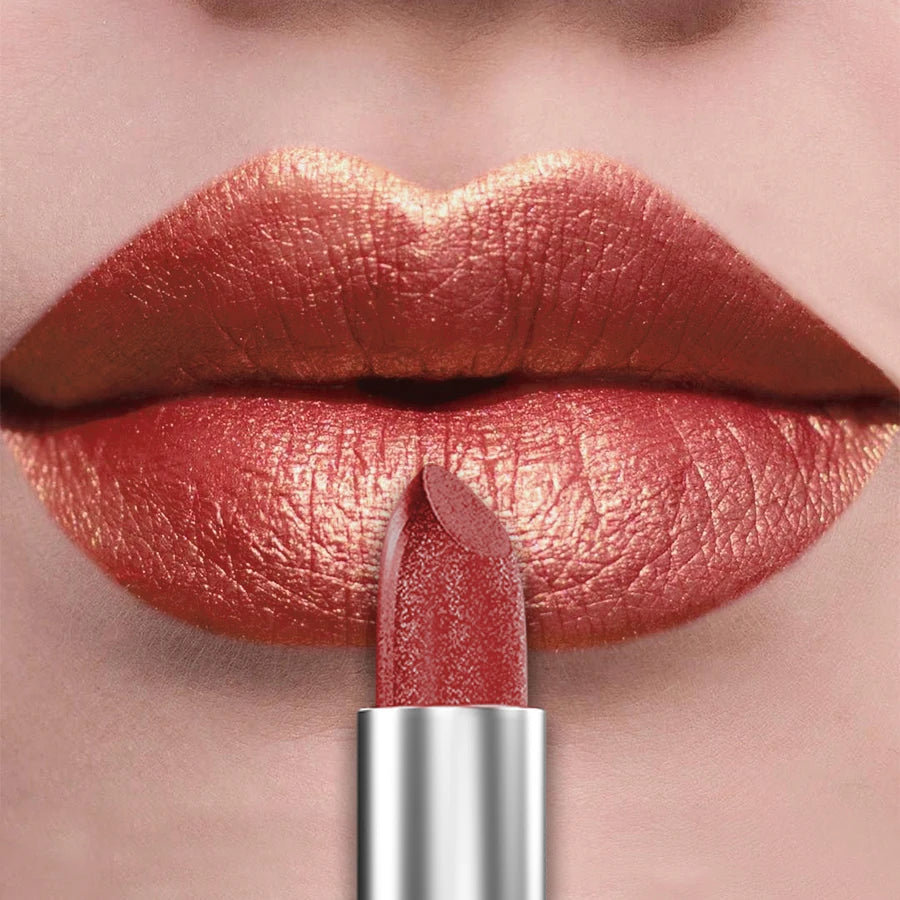 Organic 21Colors Bold & Intense Glitter Shiny Metallic Lipstick Pearlescent Lip Tint,Long Lasting Lip Senior Matte Lip Makeup Gifts for