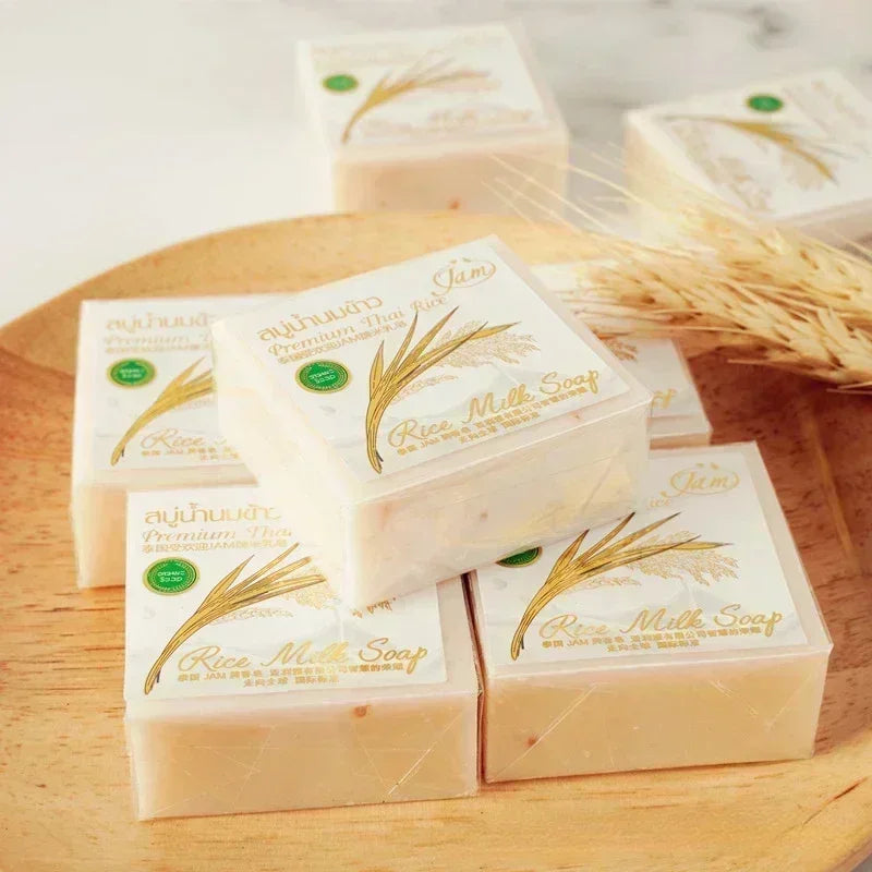 Organic Handmade JAM Rice Milk Goat Milk Soap  Skin Lightening Beauty Soap